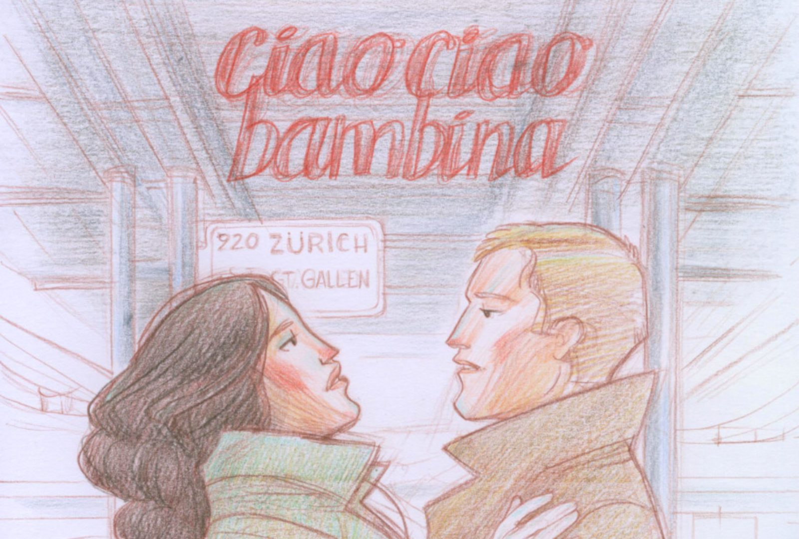 Sara Colaone, Ciao ciao bambina, Bologna, Kappa Edizioni, 2010. Pastello su carta,