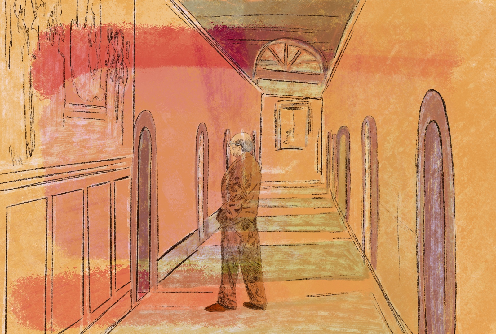 Illustration inspired by Mark Rothko at Palazzo Strozzi in Florence.