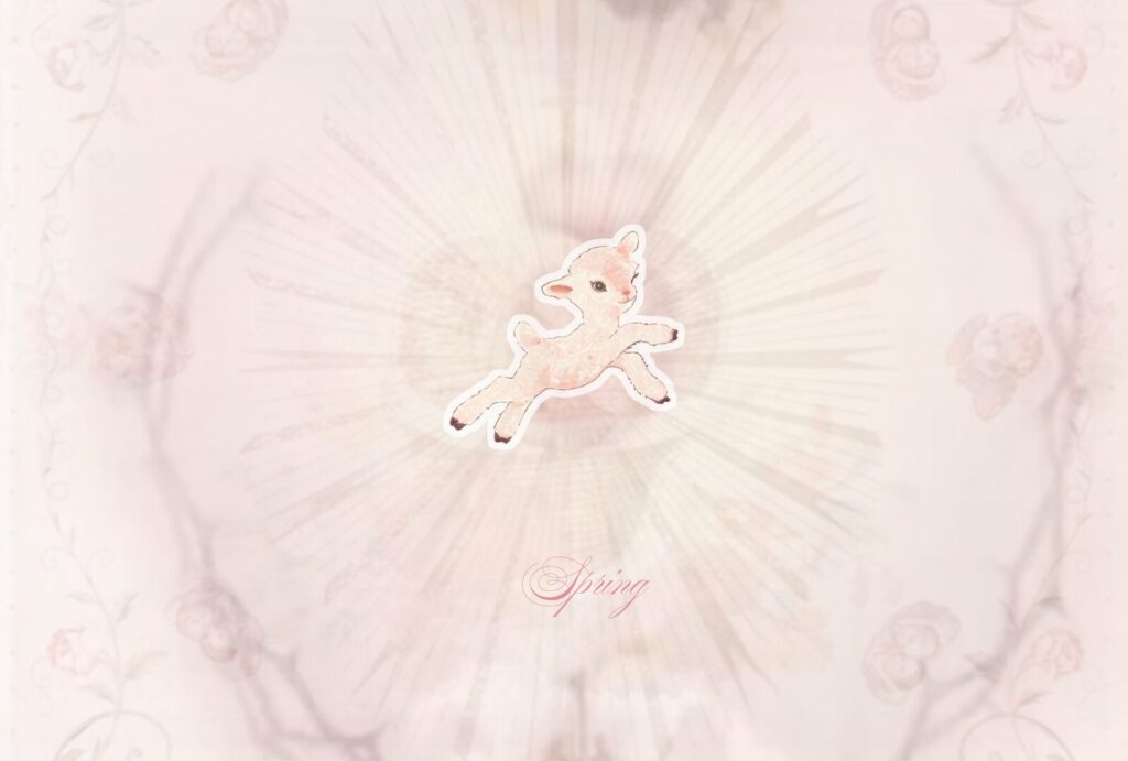 Illustration evoking a spring vision board and small daily creative rituals.