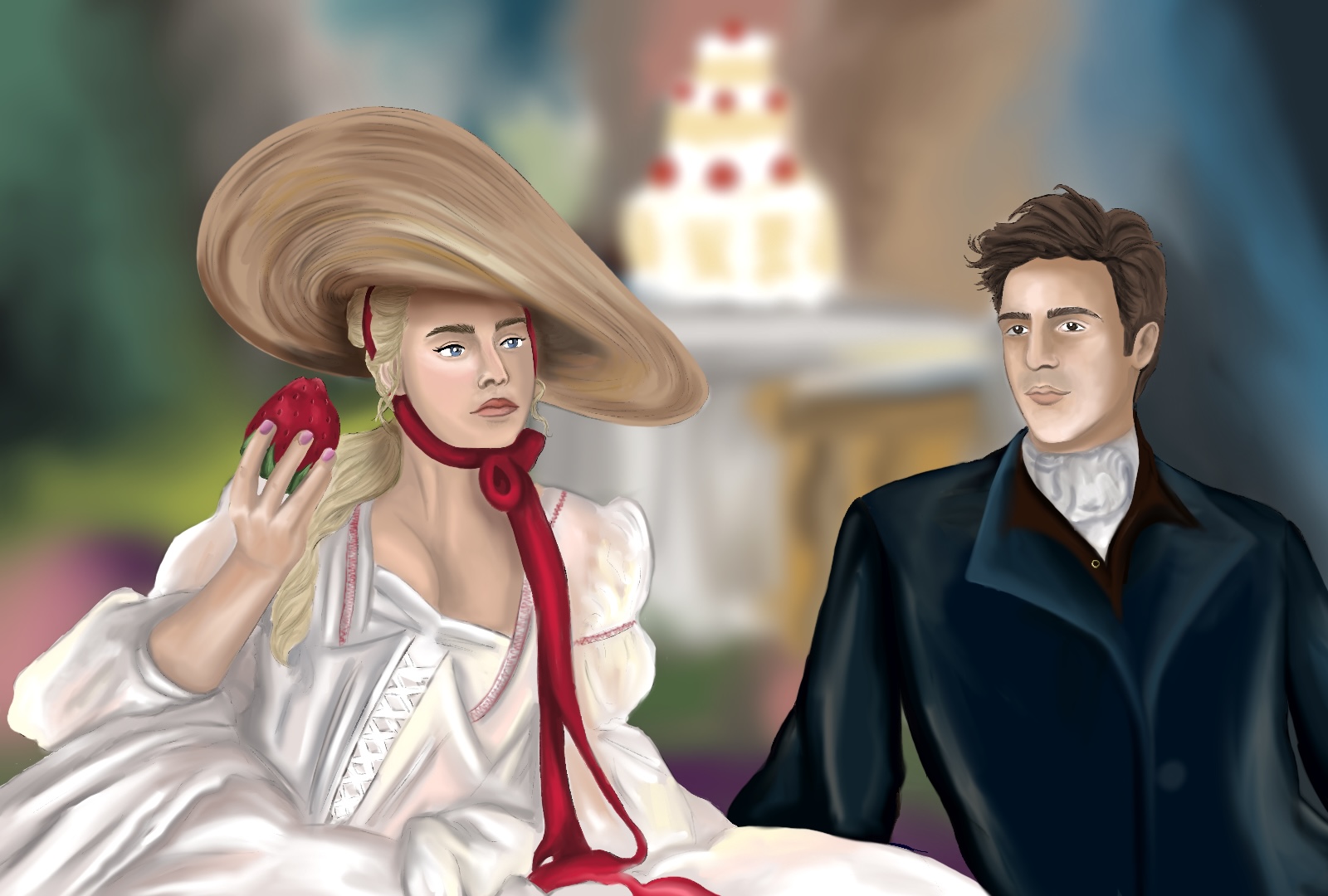 Digital illustration inspired by Emerald Fennell’s vision for Wuthering Heights.